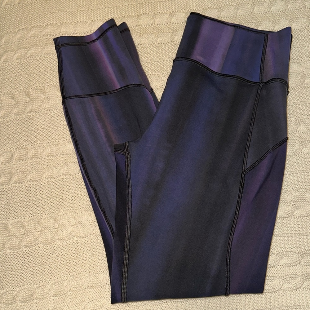 Lululemon In Movement Tight 25" Inseam Spray Dye Purple Intergalactic Size 8